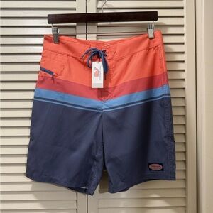 Vineyard Vines Swimwear Stripe Board Shorts Mai Tai